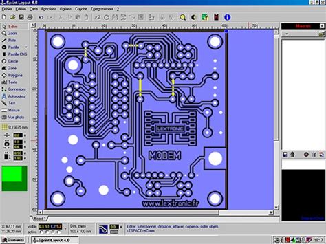 dessiner circuit imprimé en ligne.